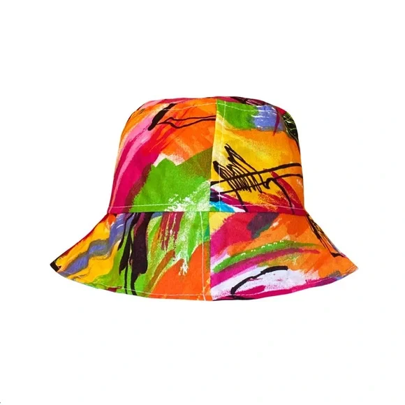 Colorful Abstract Bucket Hat - Picture 2 of 3